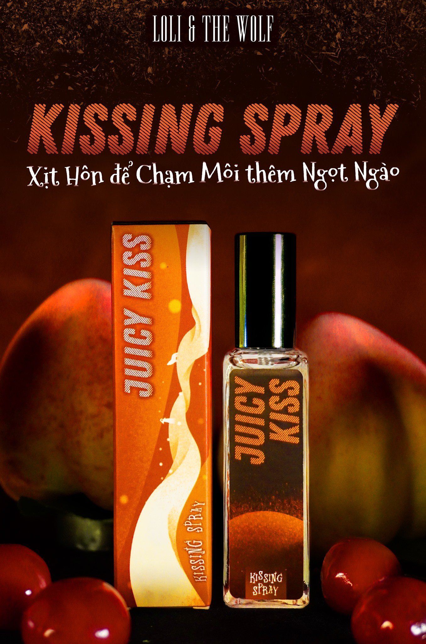 Kissing Spray Juicy Kiss vị Đào chai 20ml - LOLI & THE WOLF