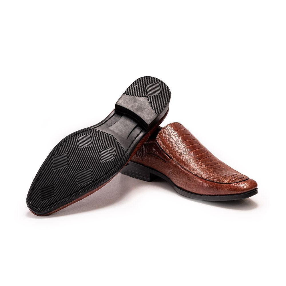 Fujita Tây Loafer Chân Đà Điểu Cao Cấp