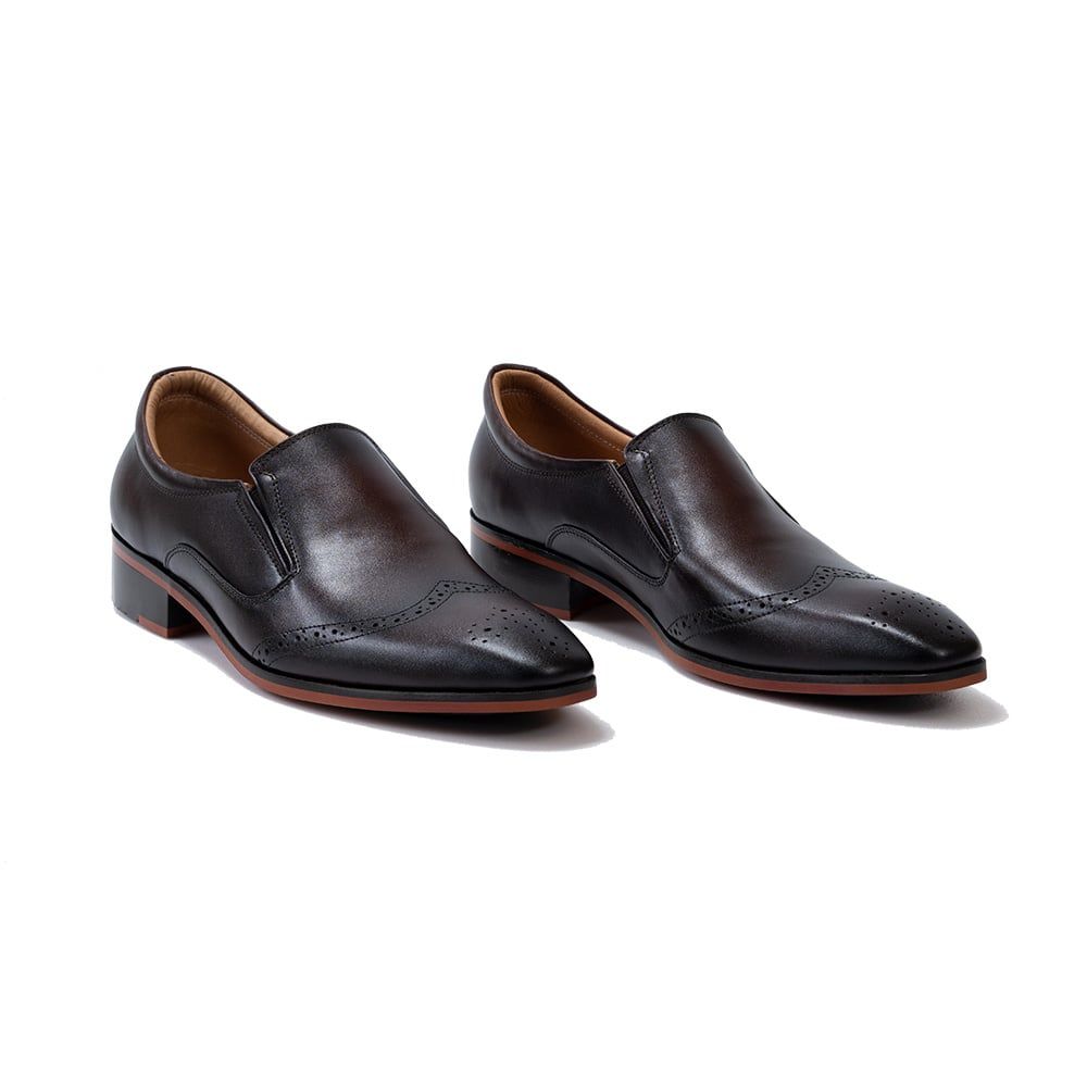 Fujita Tây Loafer Đế Phíp Vàng Da Nappa