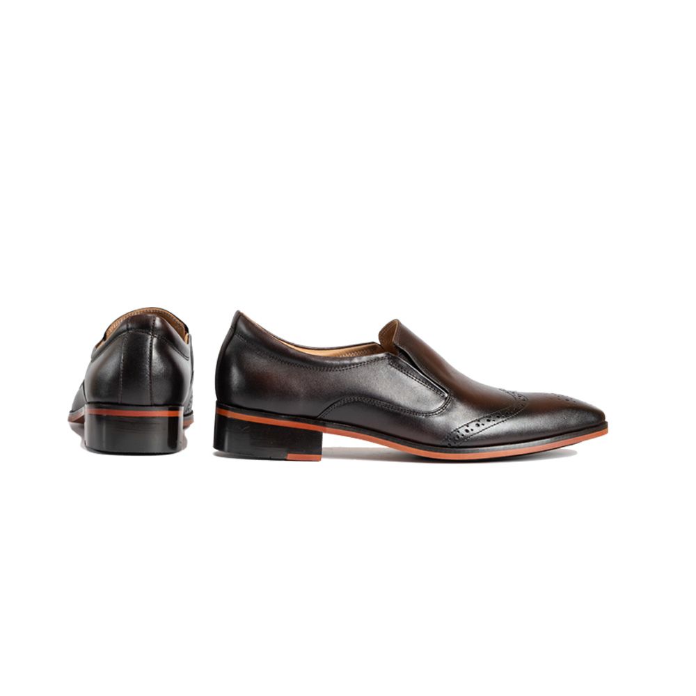 Fujita Tây Loafer Đế Phíp Vàng Da Nappa