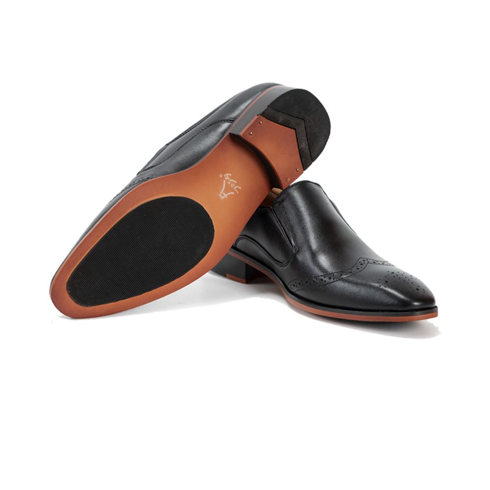 Fujita Tây Loafer Đế Phíp Vàng Da Nappa