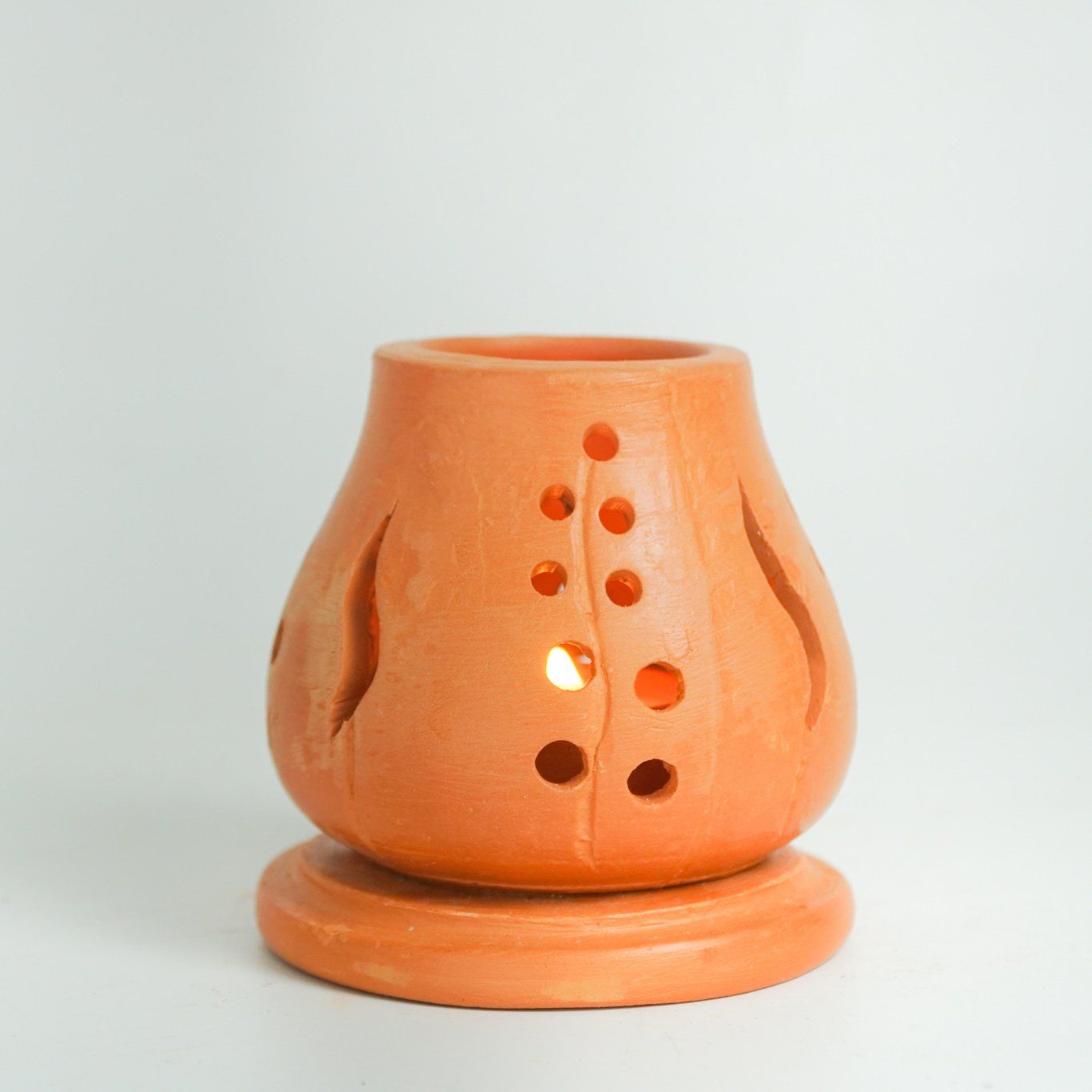 Đèn Đốt Nến Đất Nung - Candle Holder - DN46