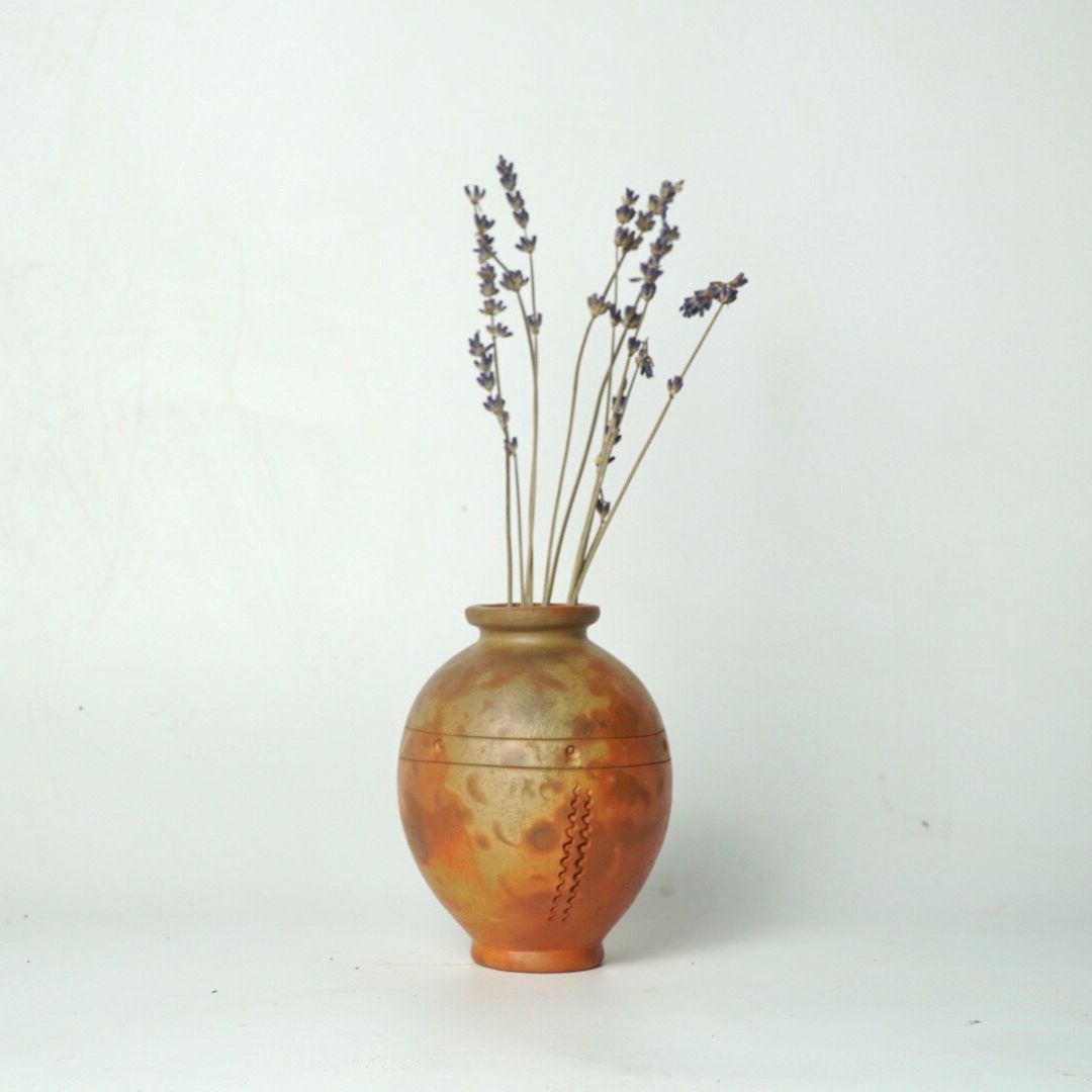 Lọ Hoa Văn Đất Và Lửa - LH03