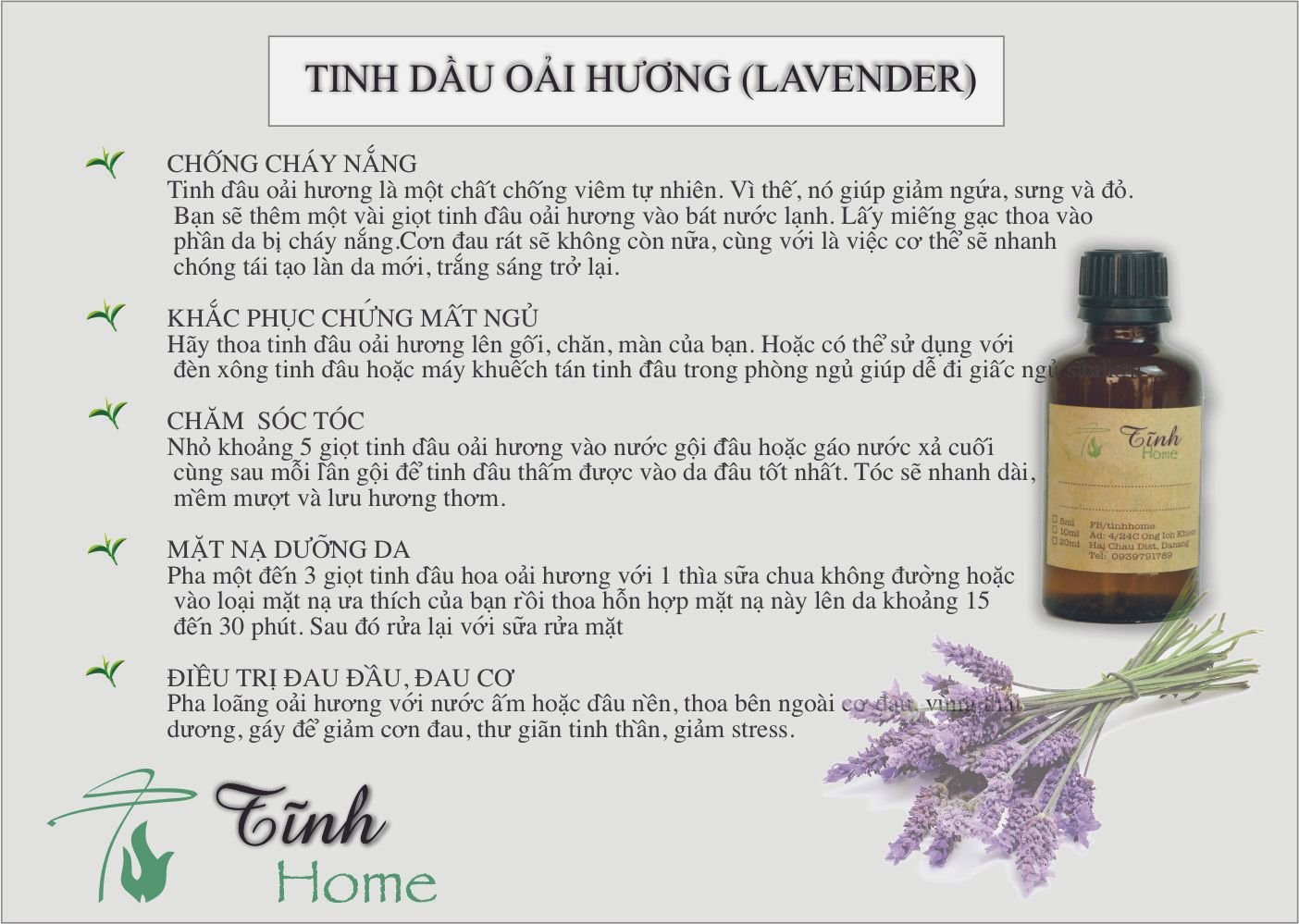 Tinh Dầu Oải Hương Ấn Độ - Lavender Essential Oil - TD14