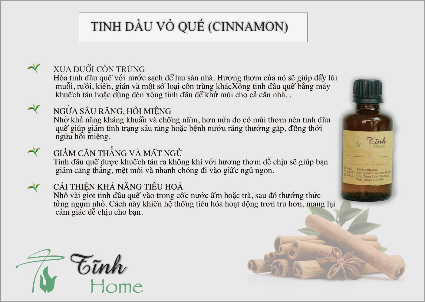 Tinh Dầu Quế - Cinnamon Essential Oil - TD07