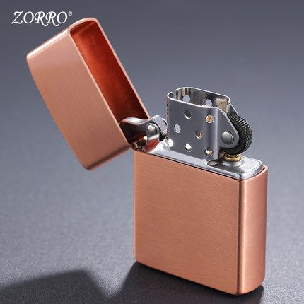 BẬT LỬA ZORRO ĐỒNG ĐỎ NGUYÊN KHỐI - COPPER , CHẤT LIỆU GIỐNG NHƯ BẬT LỬA ZIPPO COPPER ĐỒNG ĐỎ NGUYÊN KHỐI ZO39