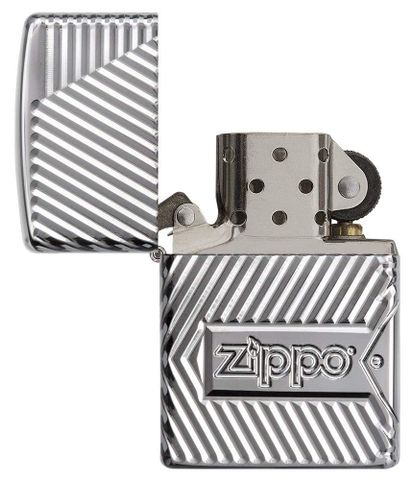Bật Lửa Zippo 29672 Armor Chrome Chủ Đề Ngọn Lửa Cao Ba Lan Z267