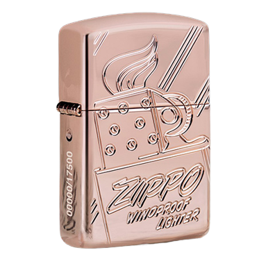 Bật Lửa Zippo 48768 – Zippo Script Collectible Armor Rose Gold Z327