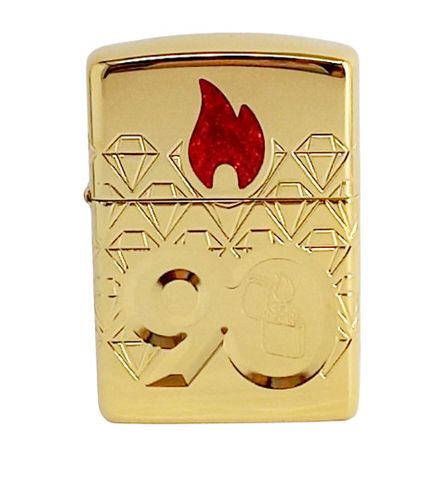 Bật Lửa Zippo 49866 – Zippo 90th Anniversary Limited Edition – Zippo 2022 Collectible Of The Year Asia – Gold Plated – Zippo Coty 2022 Asia Z305