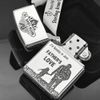 BẬT LỬA ZIPPO ARMOR VỎ DẦY BẠC ĐÚC NGUYÊN KHỐI STERLING CHỦ ĐỀ CHA CON - ZB20