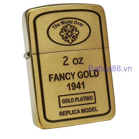 BẬT LỬA ZIPPO  BRASS REPLICA 1941 ZIPPO FANCY GOLD ZKB42