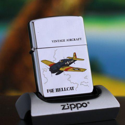 BẬT LỬA ZIPPO CHROME BÓNG SƠN HẤP NHIỆT CHỦ ĐỀ MÁY BAY ĐỜI XI NĂM 1995 ZL25