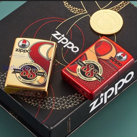 SET BẬT LỬA ZIPPO LIMITTED 1888 CHIẾC TOÀN CẦU BẢN ĐẶC BIỆT KỈ NIỆM 88th NĂM ZS29 - Lightning Zippo Products Celebration 88 Years Limited Edition