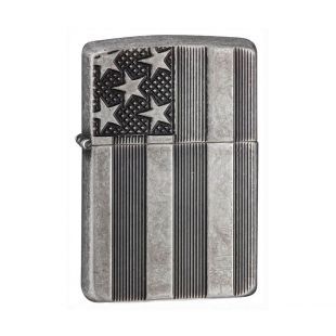 Bật Lửa Zippo 28974 – Zippo Armor – US Flag – Antique Silver Plate Z268