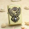 BẬT LỬA ZIPPO ĐỒNG KHỐI AMOR EMBLEM ĐẦU MÁY HARLEY DAVIDSION ĐẠI BÀNG ĐẦU LÂU BẢN GIỚI HẠN LOGO ĐỒNG ĐỎ ZN99