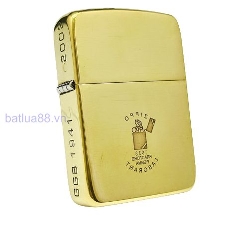 BẬT LỬA ZIPPO  BRASS REPLICA 1941 BẢN LIMITED TÁI BẢN CHIẾC VÀNG KHỐI HUYỀN THOẠI - ZKB68