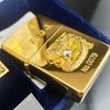 Bật Lửa Zippo Gold Plated Rồng Giữ Ngọc Đính Xoàn Bản Giới Hạn 1000 Chiếc Toàn Thế Giới, Limited Đuôi 79 ( THẦN TÀI ) đời XII La Mã năm 1996 ZL302