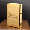 Bật Lửa Zippo Wold Cup Bản Limited Cực Hiếm Mạ Vàng Đắp Nổi Vàng 2 Mặt Năm 2002 ZN134