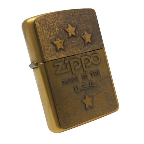 Bật Lửa Zippo Đồng Khối Emblem Đầu Đại Bàng Năm 1997 Đời XIII La Mã  ZL335
