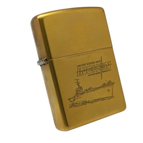 Bật Lửa Zippo Đồng Khối Chủ Đề Tầu Chiến Năm 1997 Đời XIII La Mã  ZL359