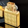 Bật Lửa Zippo Xuất Nhật Mạ Vàng 22K Vân Caro Chéo Năm 2021 ZN144