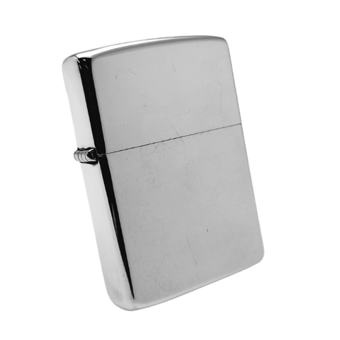 BẬT LỬA ZIPPO BẠC ĐÚC NGUYÊN KHỐI STERLING CHỮ XÉO CỰC HIẾM ĐỜI 1980S ZB61