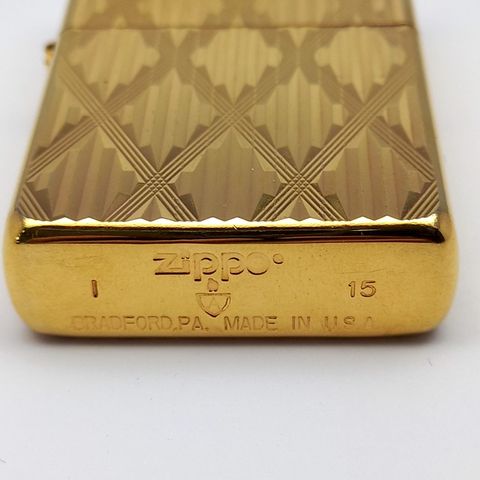 Bật Lửa Zippo Bản Armor Mạ Vàng Gold Plated Năm 2015 ZL412