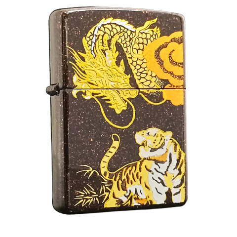 Bật Lửa Zippo Sơn Mài In Hình Long Tranh Hổ Đấu ZN148