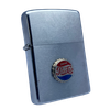 Bật Lửa Zippo Cổ Đồng Khối Mạ Chrome Phay Xước Emblem Pepsi Đời 2 Vạch Thẳng Năm 1972 ZCU56