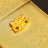 Set Bật Lửa Zippo Khay Mica Gold Plated Emblem Vàng Khối Đính Đá Quý Cực Hiếm Gặp Giá Trị Sưu Tầm Cực Cao Đời 6 Vạch Huyền Năm 1984 ZS62