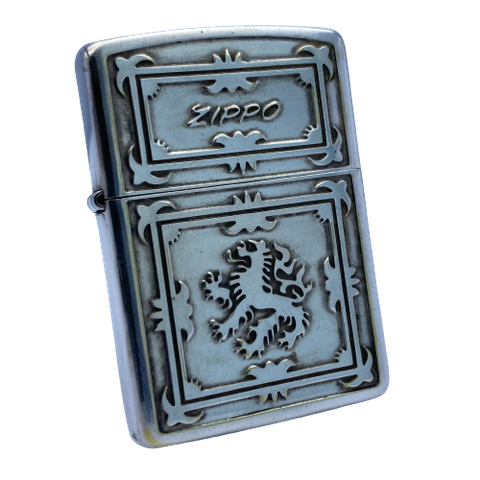 Bật Lửa Zippo Armor Mạ Bạc Khắc Sâu Hoa Văn Hiếm Gặp Năm 2004 ZQHU79