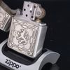 Bật Lửa Zippo Armor Mạ Bạc Khắc Sâu Hoa Văn Hiếm Gặp Năm 2004 ZQHU79