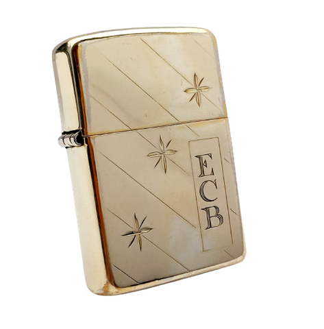 BẬT LỬA ZIPPO 10K GOLD FILLED , ZIPPO BỌC VÀNG DẦY NGUYÊN KHỐI ĐỜI ĐẦU TIÊN 1950S RẤT QUÝ HIẾM ZQHU91