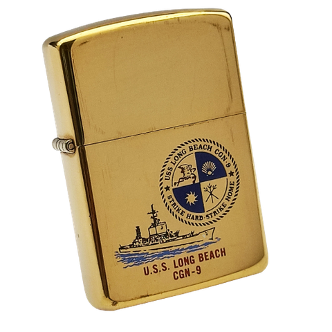 Bật Lửa Zippo Đồng Khối Solid Brass Chu Niên 1932 - 1987 Khắc Ăn Mòn Phủ Sơn Chủ Đề Tầu Chiến Nguyên Zin Chính Hãng Cực Hiếm ZQH105