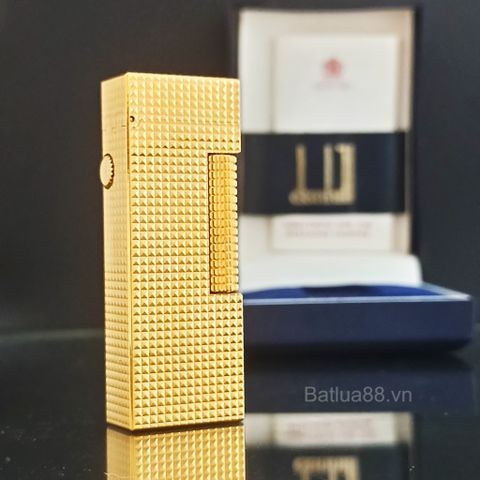 Bật Lửa Dunhill Bọc Vàng Vân Kim Cương DH120