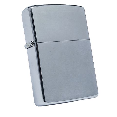 Bật Lửa Zippo Cổ Đồng Khối Mạ Chrome Phay Xước Trơn Hai Mặt Nguyên Zin Chính Hãng Cực Hiếm, Đời 7 Vạch Sắc Năm 1975 ZC207