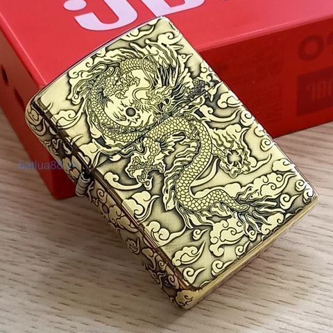 BẬT LỬA ZIPPO ARMOR VỎ DẦY RỒNG VÂN MÂY 5 MẶT ZKB89