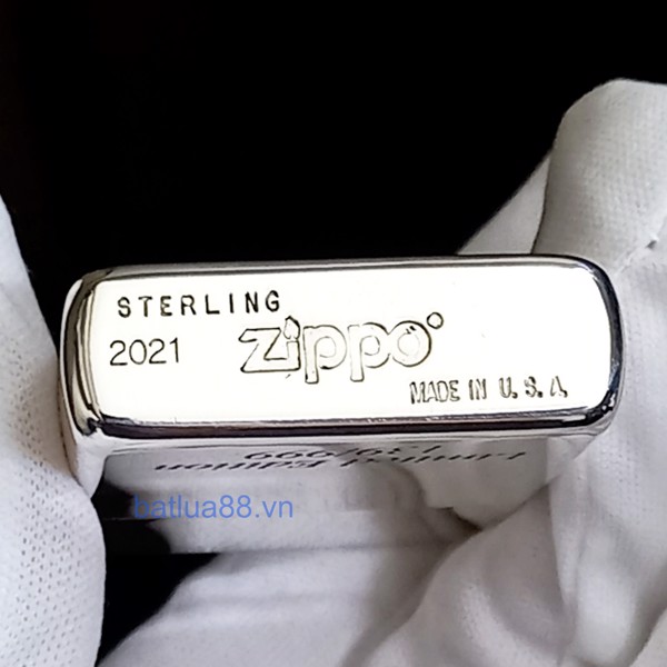 BẬT LỬA ZIPPO AMOR BẠC ĐÚC NGUYÊN KHỐI STERLING CHỦ ĐỀ NGỰA BẢN