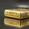 BẬT LỬA ZIPPO BRASS ĐỒNG KHỐI HOA MẪU ĐƠN BẢN AMOR  KHẮC 4 MẶT ZKB73