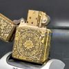 BẬT LỬA ZIPPO BRASS ĐỒNG KHỐI HOA MẪU ĐƠN BẢN AMOR  KHẮC 4 MẶT ZKB73