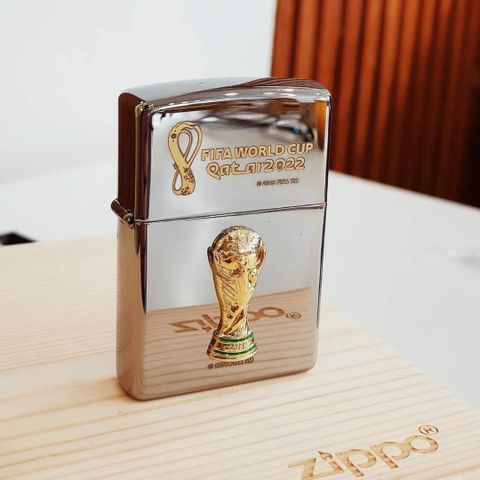 Bật Lửa Zippo World Cup 2022 Thiết Kế Cup Vàng Đặc Biệt Z314
