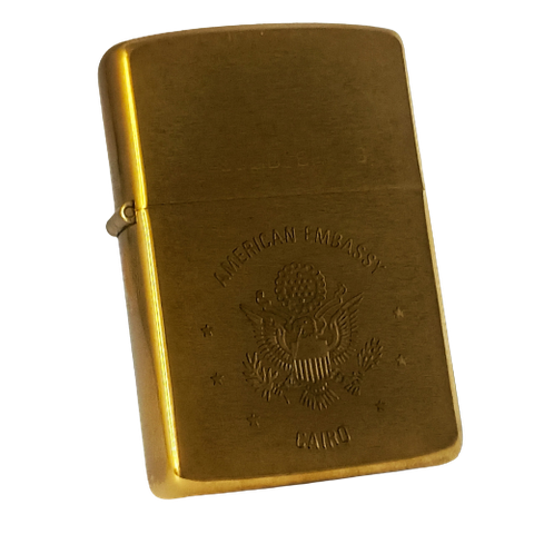 Bật Lửa Zippo Đồng Khối Khắc Ăn Mòn Chủ Đề Con Dấu Tổng Thống Hoa Kỳ Cực Hiếm Gặp Chu Niên 1932 - 1988 Sản Xuất Năm 1988 ZQH133