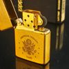 Bật Lửa Zippo Đồng Khối Khắc Ăn Mòn Chủ Đề Con Dấu Tổng Thống Hoa Kỳ Cực Hiếm Gặp Chu Niên 1932 - 1988 Sản Xuất Năm 1988 ZQH133