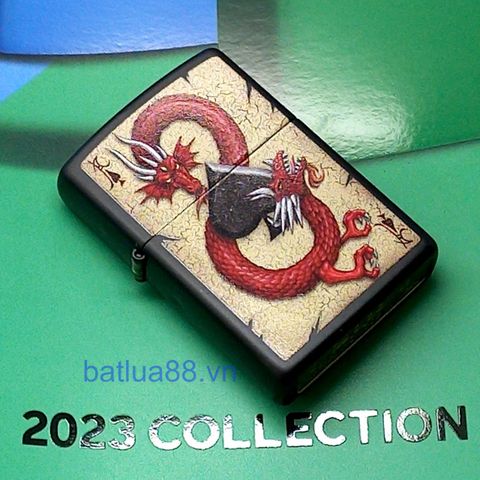 Zippo 29840 – Zippo Dragon Ace Design Black Matte ZM131