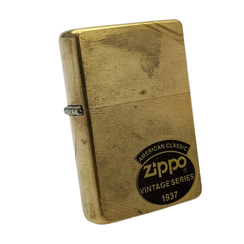 Bật Lửa Zippo Đồng Khối Bản Vintage Chặt Góc Đời V La Mã Sản Xuất Năm 1989 ZL539