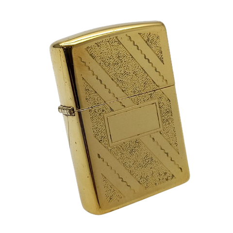 Bật Lửa Zippo Đồng Khối Mạ Vàng Gold Plated Đời 10 La Mã Sản Xuất Năm 1994 ZL538