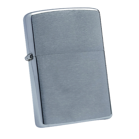 Bật Lửa Zippo Cổ Đồng Khối Mạ Chrome Phay Xước Trơn 2 Mặt Năm 1977 Đời 5 Vạch Sắc ZC289