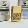 Bật Lửa Zippo Đồng Khối Chủ Đề Word Cup France 98 Hiếm Gặp Đời XIV La Mã Năm 1998 ZL577