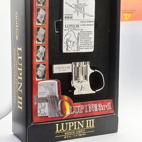 Bộ Bật Lửa Zippo Lupin Đế Súng Bản Limited Hiếm Gặp Đời XVI La Mã Sản Xuất Năm 2000 ZS87