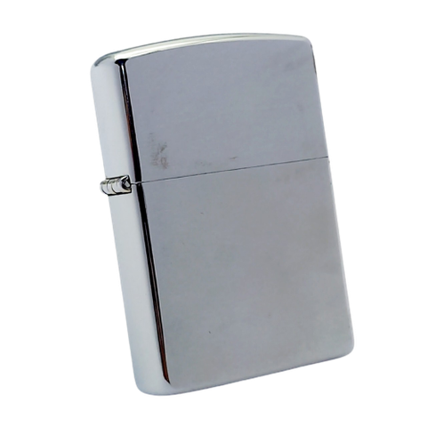 Bật Lửa Zippo Đồng Khối Mạ Chrome Phay Xước Trơn 2 Mặt Đời IX La Mã Năm 1993 ZL619